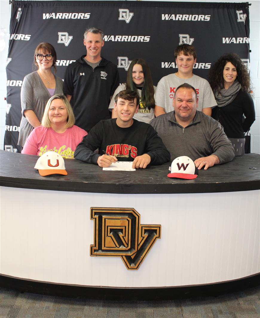 Senior baseball player Christian Galimi signed with King’s College – Division III.  